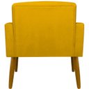 Ver imagem 4 de Poltrona Hope Decorativa Confortável para Sala Quarto Recepção Tecido Suede Pés Palito