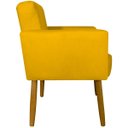 Ver imagem 3 de Poltrona Hope Decorativa Confortável para Sala Quarto Recepção Tecido Suede Pés Palito