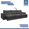 Sofá Retrátil e Reclinável 410cm Martinho Boucle - 5