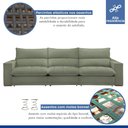 Ver imagem 5 de Sofá Retrátil e Reclinável 8 Lugares Boucle Verde Martinho 410cm Yescasa