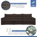 Ver imagem 3 de Sofá Retrátil e Reclinável 320cm Martinho Veludo YesCasa