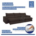 Ver imagem 4 de Sofá Retrátil e Reclinável 320cm Martinho Veludo YesCasa
