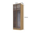 Ver imagem 3 de Guarda Roupa 81cm C/ 2 Portas Reflecta e Led 100% Mdf Cor:olmo