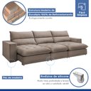 Ver imagem 6 de Sofá Retrátil e Reclinável 320cm Martinho Veludo