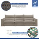 Ver imagem 3 de Sofá Retrátil e Reclinável 320cm Martinho Veludo YesCasa