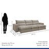 Sofá Retrátil e Reclinável 320cm Martinho Veludo - 9