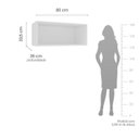 Ver imagem 3 de Conjunto 1 Armário Multiuso e 1 Armário Aéreo Pérola Branco Yescasa