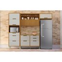 Ver imagem 1 de Cozinha Completa Imperatriz 4 Peças (2aéreos+1balcão+1paneleiro) C4p157 Freijo/off White - Nesher
