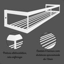 Ver imagem 6 de Suporte Prateleira de Parede Banheiro e Cozinha Porta Utensilios Branco