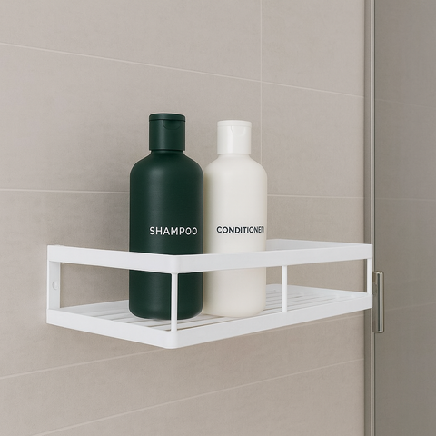 Suporte Prateleira de Parede Banheiro e Cozinha Porta Utensilios Branco