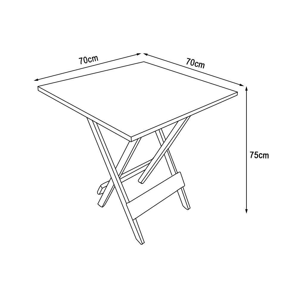 Jogo de Mesa 70x70 com 4 Cadeiras e Mesa Aparador para Area Gourmet - Imbuia - 6