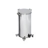Lixeira Pedal, Rodízio e Alça 80l de Aço Inox - 1