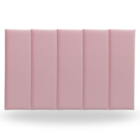 Cabeceira Estofada Solt Modulos Autocolante Veludo 45x20:rosa Bebê