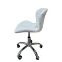 Ver imagem 3 de Kit 4 Cadeira Escritório Giratória Stilo Slim Confort com Rodado Cromado - Branca 4 Un