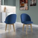 Ver imagem 3 de Cadeira para Sala de Jantar Escritório Giratória Estofada Madeira Maciça Ergonômica Ediane