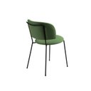 Ver imagem 2 de Cadeira para Sala de Jantar Escritório Estofada Base em Aço Ergonômica Shell Verde/Preto