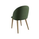 Ver imagem 2 de Cadeira para Sala de Jantar Escritório Estofada Madeira Maciça Ergonômica Ediane Verde/Mel