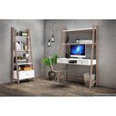 Ver imagem 2 de Estante para Sala Rt3091 C/ 3 Prateleiras Branco/rustico - Movelbento