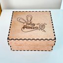 Ver imagem 2 de Caixa Decorativa Mdf Feliz Páscoa 14x14x6cm com Tampa