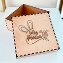 Ver imagem 4 de Caixa Decorativa Mdf Feliz Páscoa 14x14x6cm com Tampa