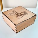 Ver imagem 3 de Caixa Decorativa Mdf Feliz Páscoa 14x14x6cm com Tampa