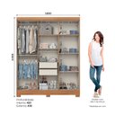 Ver imagem 3 de Guarda-roupa 6 Portas 2 Gavetas com Espelho Arthur
