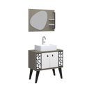 Ver imagem 2 de Conjunto de Banheiro Berton Baden 0,80cm Cinza/Linen