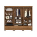 Ver mais imagens de Quarto Modulado 100% MDF 3 Peças 6 Portas 3 Gavetas Smart Plus Bege/Cinamomo