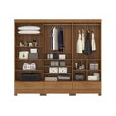 Ver imagem 6 de Quarto Modulado 100% MDF 3 Peças 6 Portas 3 Gavetas Smart Plus Bege/Cinamomo
