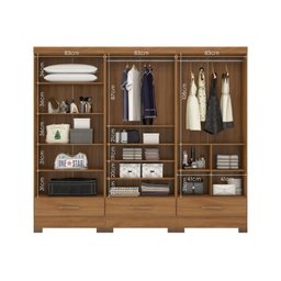 Quarto Modulado 3 Peças 6 Portas 3 Gavetas Smart Plus - 7