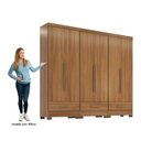 Ver imagem 4 de Quarto Modulado 100% MDF 3 Peças 6 Portas 3 Gavetas Smart Plus Bege/Cinamomo
