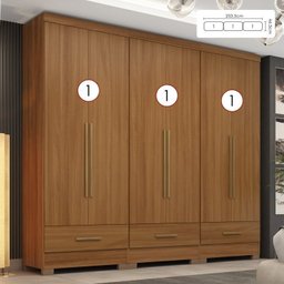 Quarto Modulado 3 Peças 6 Portas 3 Gavetas Smart Plus - 2