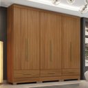 Ver imagem 1 de Quarto Modulado 100% MDF 3 Peças 6 Portas 3 Gavetas Smart Plus Bege/Cinamomo