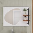 Ver imagem 3 de Conjunto de Banheiro Completo MDF com Cuba e Espelheira Lancy 80cm Marrom/Cinamomo/Br