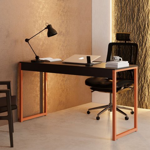 Avaliando Mesa Escrivaninha Industrial Desk 90 Color Pés de Ferro Preto Cobre