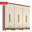 Ver imagem 5 de Quarto Modulado 100% MDF 3 Peças 6 Portas 3 Gavetas Smart Plus Bege/Cinamomo/Offwhite