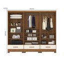 Ver imagem 7 de Quarto Modulado 100% MDF 3 Peças 6 Portas 3 Gavetas Smart Plus Bege/Cinamomo/Offwhite