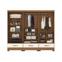 Ver imagem 6 de Quarto Modulado 100% MDF 3 Peças 6 Portas 3 Gavetas Smart Plus Bege/Cinamomo/Offwhite