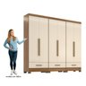 Quarto Modulado 100% MDF 3 Peças 6 Portas 3 Gavetas Smart Plus - 4