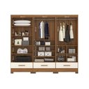 Ver mais imagens de Quarto Modulado 100% MDF 3 Peças 6 Portas 3 Gavetas Smart Plus Bege/Cinamomo/Offwhite