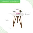 Ver imagem 3 de Mesa Lateral Corinto 100% MDF 70 cm Branco