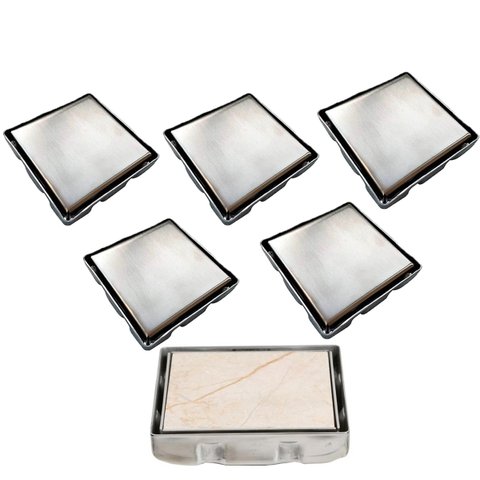 Ralo Oculto Invisivel 15x15 Anti Odor Aço Inox Kit 6 Uni Piso Chao Box Banheiro Cozinha Lavanderia V