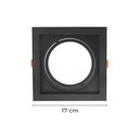 Ver imagem 4 de Spot de Embutir Recuado Nordecor Flea para 1 Lâmpada Ar111 Quadrado Preto 6200