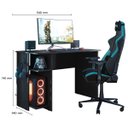 Ver imagem 3 de Mesa de Escritório YorK Q01 - ADJ Decor MESA DE ESCRITORIO MESA GAMER Preto