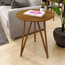 Ver imagem 1 de Mesa Lateral Corinto 100% MDF 70 cm Marrom