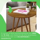 Ver imagem 6 de Mesa Lateral Corinto 100% MDF 70 cm Marrom