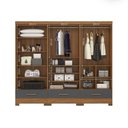 Ver mais imagens de Quarto Modulado 100% MDF 3 Peças 6 Portas 3 Gavetas Smart Plus Bege/Cinamomo/Chumbo