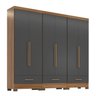 Quarto Modulado 3 Peças 6 Portas 3 Gavetas Smart Plus - 3