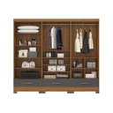 Ver imagem 6 de Quarto Modulado 100% MDF 3 Peças 6 Portas 3 Gavetas Smart Plus Bege/Cinamomo/Chumbo