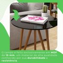 Ver imagem 6 de Mesa Lateral Corinto 100% MDF 70 cm Preto